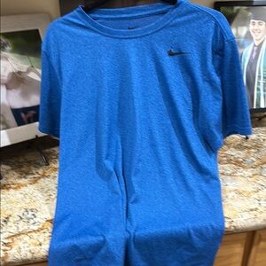 Nike Men's Blue Short Sleeve Dri Fit Tee